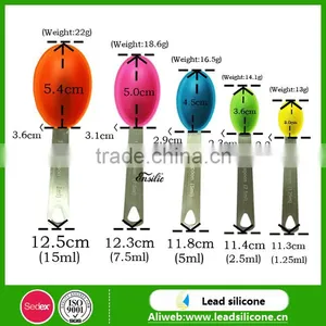 Multifunction Silicone Kitchen Tools / Different Volume 15ml, 7.5ml, 5ml, 2.5ml,1.25ml Silicone Measuring Spoon thumbnail-2
