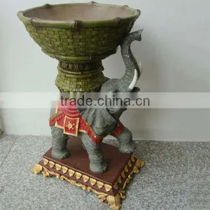 Cute Indian Style Polyresin Garden Elephant Planter For Sale thumbnail-1