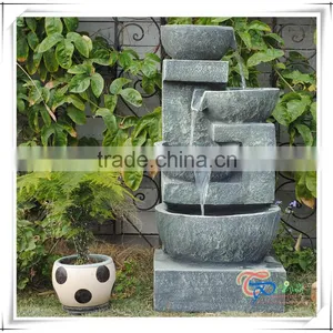 4 Tier Cascading Bowls Garden Outdoor Patio Water Fountain thumbnail-1
