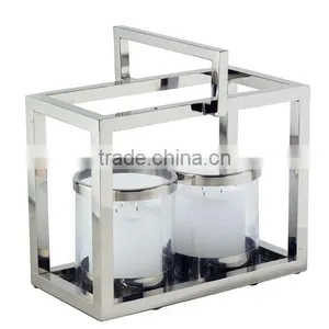 Hurricane Candle Lantern in Stainless Steel With Mirror Polished thumbnail-1