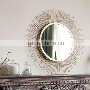 Sun Shaped Iron Wall Mirror thumbnail-1