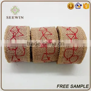 High Quality Burlap Wholesale Fabric Ribbon for Deco thumbnail-2