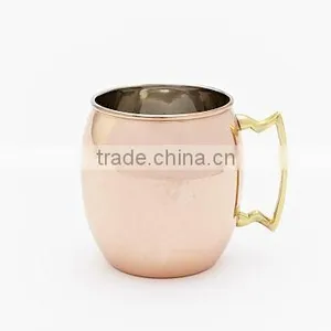 BPA FREE SMOOTH 100% COPPERTISAN BARREL MOSCOW MULE DRINKING MUG thumbnail-2