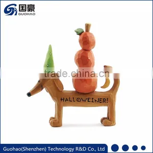 Custom Halloween Pumpkin Funny Dog Statue thumbnail-1