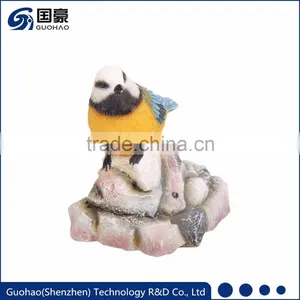 Handmade Resin Bird Stand on Stone Figurines Desktop Ornaments thumbnail-1