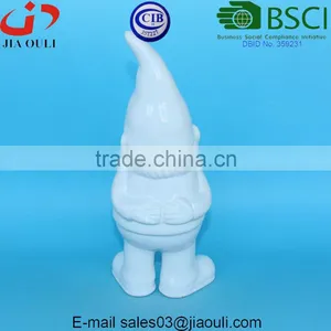 Table Centerpieces Christmas Decorations White Ceramic Santa Claus thumbnail-4