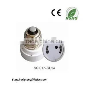 Electric Plastic E17-GU24 Lampholder Adaptor thumbnail-1