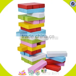 Wholesale Hot Sale 48 Pcs Wooden Toddler Stacking Bricks Toy Teaching Aid Wooden Toddler Stacking Bricks Toy W13D151 thumbnail-1