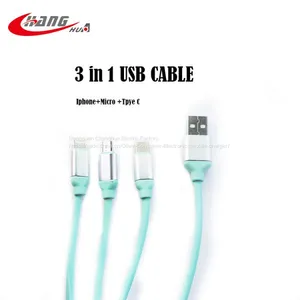 3 in 1 Multifunctional Usb Charger Cable, for Iphone 6 /android Mobile Data Cable thumbnail-1