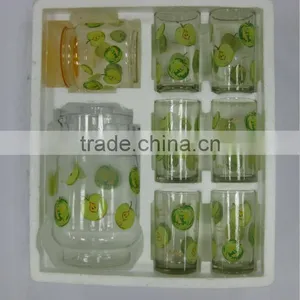 JK001 7pcs Glass Drinking Set With Printing thumbnail-3