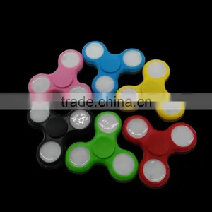 2017 Shine LED Hand Spinner Tri Fidget Finger Spinner EDC Spin Stress Focus Desk Toy thumbnail-1