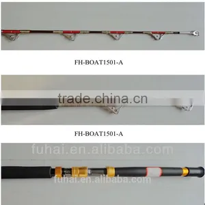 FH-BOAT1501-A Fiberglass Boat Fishing Rod With Red Wire Twined thumbnail-1
