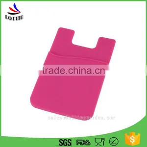 Universal Silicone Smart Wallet Mobile Card Holder Durable Soft Silicone Sticky Mobile Phone Case Card Holder thumbnail-4