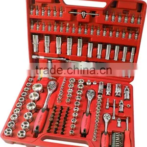 Professional 171Pcs 1/4''&3/8''&1/2''Dr.Socket Wrench Set thumbnail-1