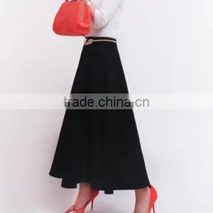 Winter Models Wool Blend Skirts Women High Waist Thick Long Skirts Ladies Wild Woolen Maxi Skirt thumbnail-4