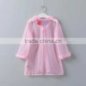 2017 Wholesale Cheap Girls Net Cape Dress Sun Protective Clothing for Little Girls thumbnail-2