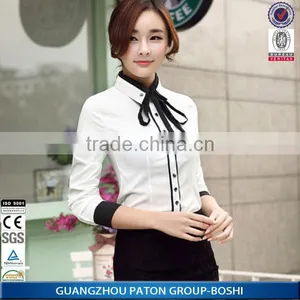Ladies Office Blouses and Top OL Collar Blouse Ladies Long Sleeve Shirts thumbnail-5
