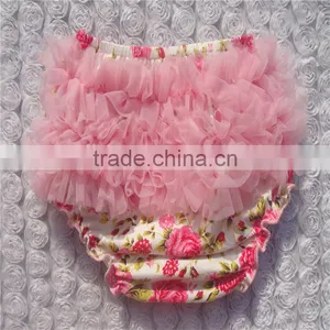 New Arrival High Quality 100%cotton Ruffle Bloomers for Baby Girls thumbnail-1