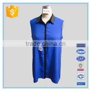 2016 Ladies Chiffon Coral Beaded Tank Top thumbnail-2
