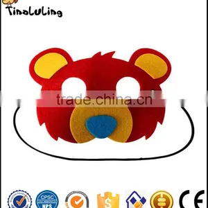 2017 Wholesale Animal Shaped Bear Party Cosplay Mask Anime Cosplay Felt Funny Mask for Kids thumbnail-3