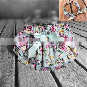 Cute Baby Cotton Bloomer Froal Diaper Cover With Bowknot Silk Ribbon Froal Patterns to Choose From us thumbnail-2