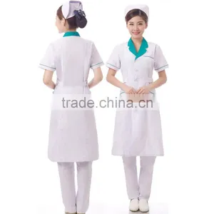 2016 Wholesale Cheap Hospital Uniform Designs Short Sleeve Nurse Uniform thumbnail-1