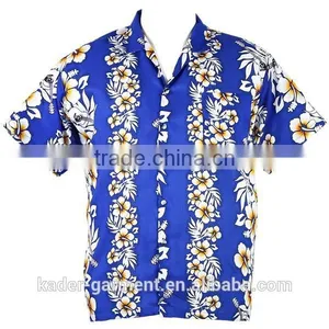 Hawaiian Aloha Shirt Hibiscus and Guita Beach Party Shirt thumbnail-1