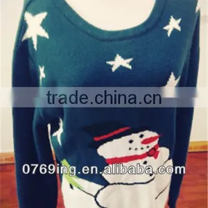 2014 Knitted Pullover Jumper Loose Thick Knit Sweater Women's Sweater thumbnail-1