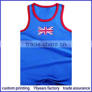 OEM Cotton/CVC/TC Wholesale Men Fitness Tank Tops in Bulk thumbnail-1