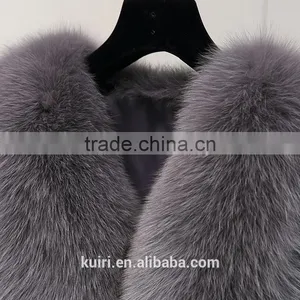 Classical Pattern Bread Clothes Real Fox Fur Gilet Lady Fur Waistcoat thumbnail-6