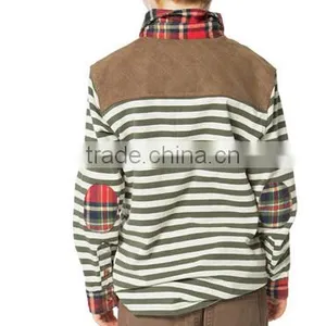 Boys Autumn Striped Long Sleeve Polo Shirt 100% Cotton T Shirt thumbnail-2