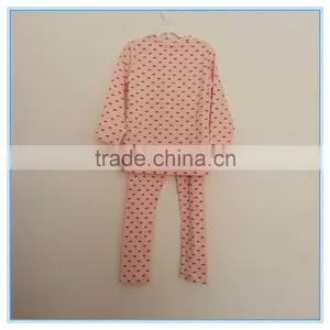 Wholesale OEM Children Gilrs Cotton Underwear Set Long Johns, High Quality Kids Pajamas Clothes for Child thumbnail-3
