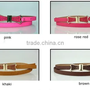 MOQ 1pc High Quality Shinny 14 Different Colors Beautiful Metal Buckle Cheap Price Belt for Women Belt Cummerbund thumbnail-1
