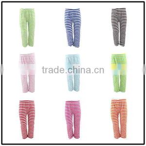 2017 Fall Baby Cotton Knit Striped Girls Boutique Kids Clothes Plus Size Pants thumbnail-1