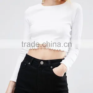 Guangzhou Shandao OEM Casual Summer Women O-neck Short Sleeve 180g 100% Cotton Cropped T-shirt thumbnail-3