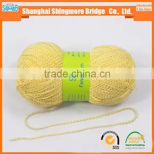 Online Shopping Knitted Yarn China Supplier Cheapest Price Wholesale Dyed Spun Polyester Ripple Yarn Hand Knitting Scarf Yarn thumbnail-4