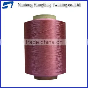 Dope Dyed Polyester Texturized Yarn 100% Polyester for Label thumbnail-1