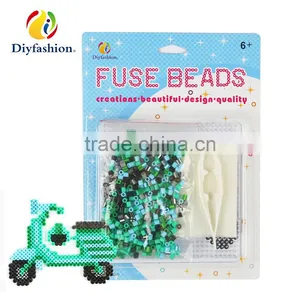 Diyfashion 5mm Hama Perler Fuse Beads Scoote-helmet Set With Puzzle Iron Paper and Twezzer Hama Beads Toys for Kids 18004 thumbnail-1