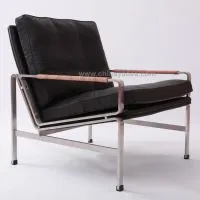 2015 New Arrival Furniture Style Aniline Leather FK 6720 Armchair in Leather thumbnail-1