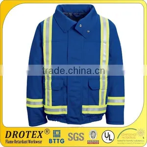Anti-Static and Flame Resistant Bomber Jacket With Reflective Trim thumbnail-1