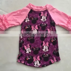 2017boy Removing Clothes of Girl Image Wholesale Icing Cute Animals Printed Shirt Children Ruffle Shirts Toddler thumbnail-1