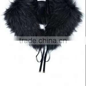 100% Genuine Raccoon Fur Collar/ Raccoon Fur Garment thumbnail-1