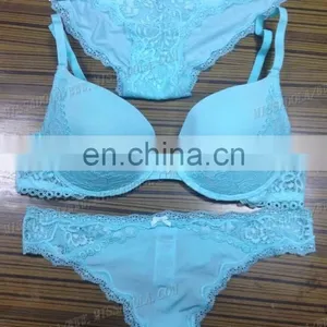Missadola Wholesale 88% Nylon12% Spandex Women Lace Underwear Latest Sexy Padded Push up Brassiere G-string High Qualtiy Bra Set thumbnail-1