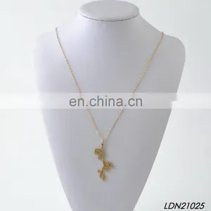 Latest Design Branch Pendant Gold Necklace Fashion Minimalist Necklace thumbnail-1