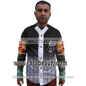 100% Polyester Blank Baseball Jerseys, Custom Baseball Jerseys thumbnail-6
