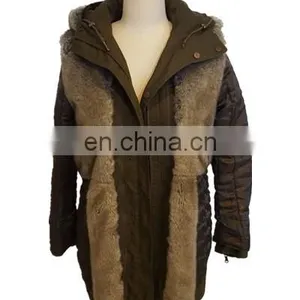 Latest Fashion European Green Faux Fur Parka Jacket Women thumbnail-5