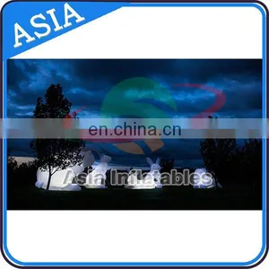 New Design Decorative Inflatable Rabbit With LED Lighting/inflatable Easter Bunny for Advertising thumbnail-2