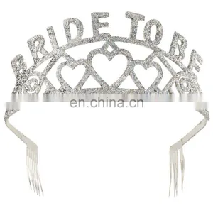 Wedding and Hen Party Silvery BRIDE TO Be Metal Tiara  thumbnail-3