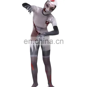 White Doctor Nurse Cosplay Costume Spandex Skin Suit thumbnail-4