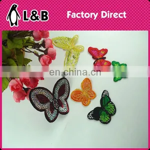 2016 Fashion Iron on Patches for Jacket,butterfly Fabric Embroidery Patches thumbnail-1